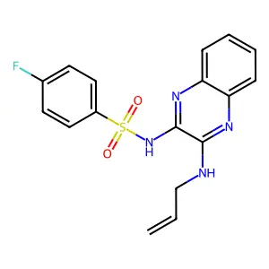 N-(3-(allylamino)quinoxalin-2-yl)-4-fluorobenzenesulfonamide structure