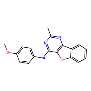 N-(4-methoxyphenyl)-2-methyl-[1]benzofuro[3,2-d]pyrimidin-4-amine structure