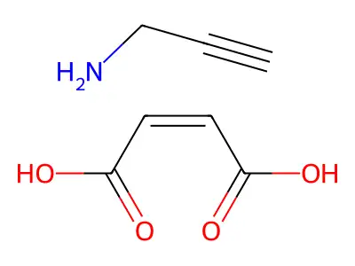 But-2-enedioic acid;prop-2-yn-1-amine structure