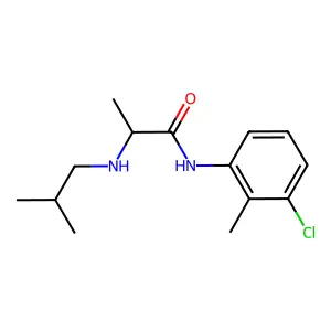 N-(3-Chloro-2-methyl-phenyl)-2-(2-methylpropylamino)propanamide structure