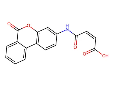 N-(6-Oxo-6H-dibenzo[b,d]pyran-3-yl)maleamic acid structure