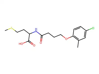 2-[4-(4-Chloro-2-methylphenoxy)butanoylamino]-4-methylsulfanylbutanoic acid structure