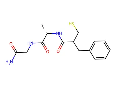 2-Benzyl-3-mercaptopropanoyl-alanylglycinamide structure