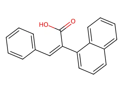 2-Naphthalen-1-yl-3-phenylprop-2-enoic acid structure