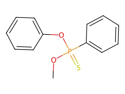 Phosphonothioic acid, methyl-, O-methyl O-phenyl ester structure