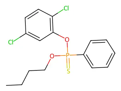 O-Butyl O-(2,5-dichlorophenyl) phenylphosphonothioate structure
