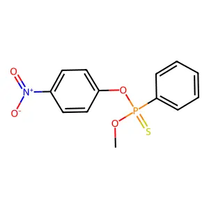 Phosphonothioic acid, phenyl-, O-methyl O-(p-nitrophenyl) ester structure