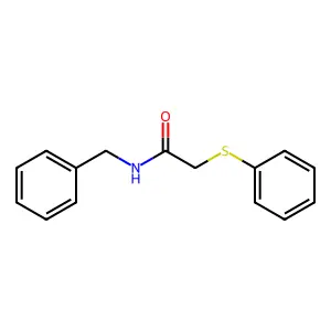 N-benzyl-2-(phenylthio)acetamide structure