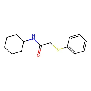 N-cyclohexyl-2-(phenylsulfanyl)acetamide structure
