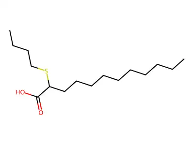 2-(Butylthio)dodecanoic acid structure