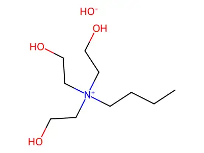 Butyltris(2-hydroxyethyl)ammonium hydroxide structure