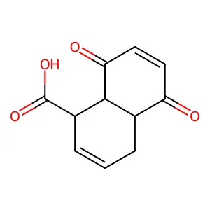 5,8-Dioxo-1,4,4A,5,8,8A-hexahydro-1-naphthalenecarboxylic acid structure
