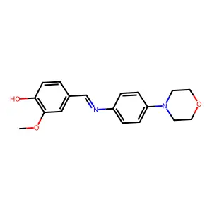 2-Methoxy-4-[(4-morpholin-4-ylanilino)methylidene]cyclohexa-2,5-dien-1-one structure