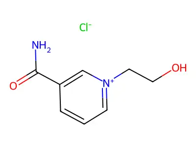 3-Carbamoyl-1-(2-hydroxyethyl)pyridin-1-ium chloride structure