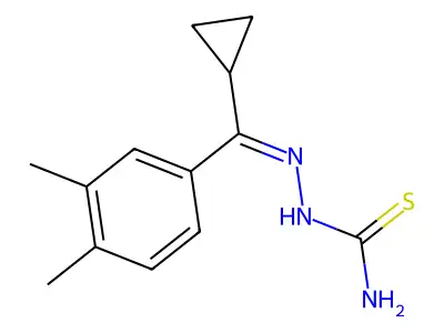 [[Cyclopropyl-(3,4-dimethylphenyl)methylidene]amino]thiourea structure