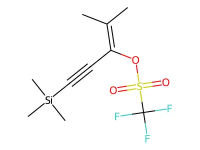 (4-Methyl-1-trimethylsilylpent-3-en-1-yn-3-yl) trifluoromethanesulfonate structure