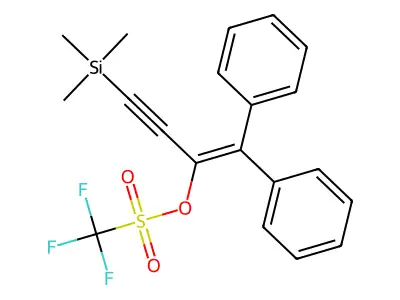 (1,1-Diphenyl-4-trimethylsilylbut-1-en-3-yn-2-yl) trifluoromethanesulfonate structure