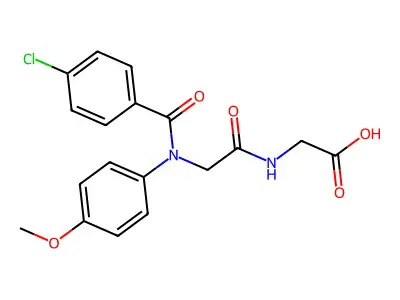 Glycine, N-(N-(4-chlorobenzoyl)-N-(4-methoxyphenyl)glycyl)- structure