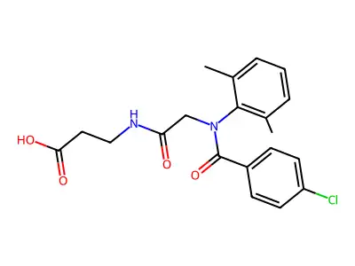 beta-Alanine, N-(N-(4-chlorobenzoyl)-N-(2,6-dimethylphenyl)glycyl)- structure
