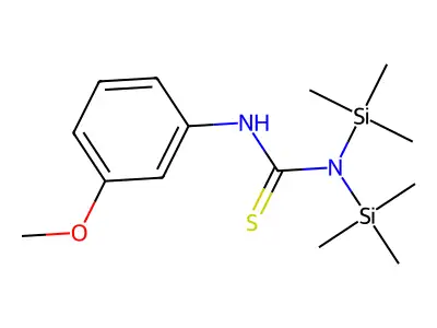 Urea, 1,1-bis(trimethylsilyl)-3-(m-methoxyphenyl)-2-thio- structure