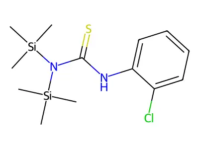 Urea, 1,1-bis(trimethylsilyl)-3-(o-chlorophenyl)-2-thio- structure