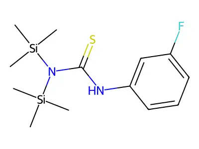 Urea, 1,1-bis(trimethylsilyl)-3-(m-fluorophenyl)-2-thio- structure