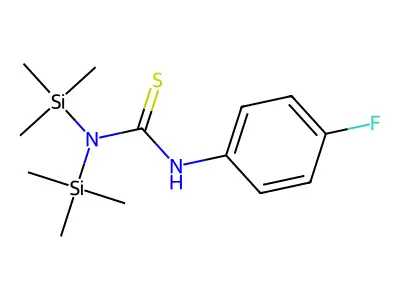 Urea, 1,1-bis(trimethylsilyl)-3-(p-fluorophenyl)-2-thio- structure