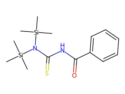Urea, 1,1-bis(trimethylsilyl)-3-benzoyl-2-thio- structure