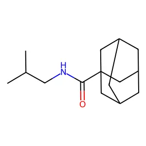 N-(2-methylpropyl)adamantane-1-carboxamide structure
