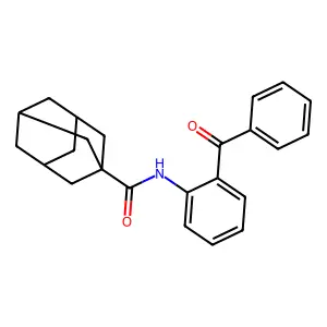N-(2-benzoylphenyl)adamantane-1-carboxamide structure