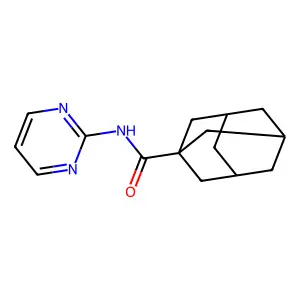 N-pyrimidin-2-yladamantane-1-carboxamide structure