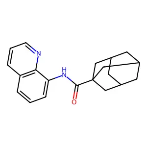 N-quinolin-8-yladamantane-1-carboxamide structure