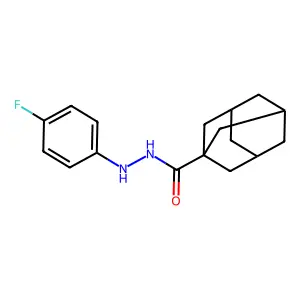 N'-(4-fluorophenyl)adamantane-1-carbohydrazide structure