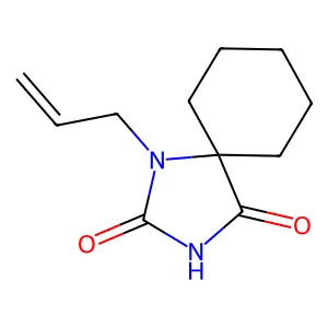 1,3-Diazaspiro(4.5)decane-2,4-dione, 1-allyl- structure