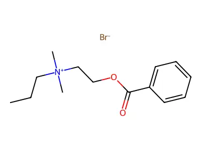 N-[2-(Benzoyloxy)ethyl]-N,N-dimethylpropan-1-aminium bromide structure
