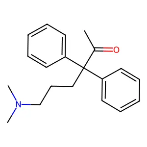 6-(Dimethylamino)-3,3-diphenylhexan-2-one structure