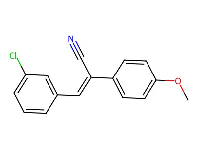 3-(3-Chlorophenyl)-2-(4-methoxyphenyl)prop-2-enenitrile structure
