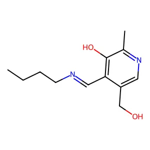 4-(Butyliminomethyl)-5-(hydroxymethyl)-2-methylpyridin-3-ol structure