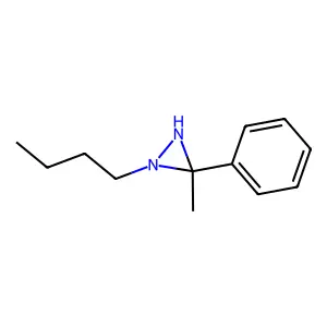1-Butyl-3-methyl-3-phenyldiaziridine structure