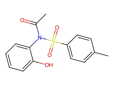 N-(2-Hydroxyphenyl)-N-((4-methylphenyl)sulphonyl)acetamide structure