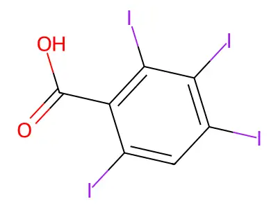 Benzoic acid, 2,3,4,6-tetraiodo- structure