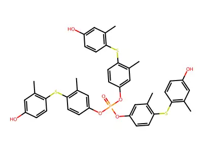 Phenol, 4-[(4-hydroxy-2-methylphenyl)thio]-3-methyl-, 1,1',1''-phosphate structure