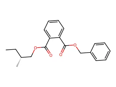 1,2-Benzenedicarboxylic acid, 1-(2-methylbutyl) 2-(phenylmethyl) ester structure