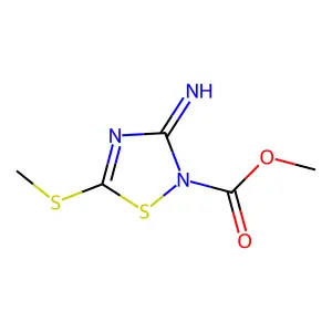 Methyl 3-imino-5-methylsulfanyl-1,2,4-thiadiazole-2-carboxylate structure