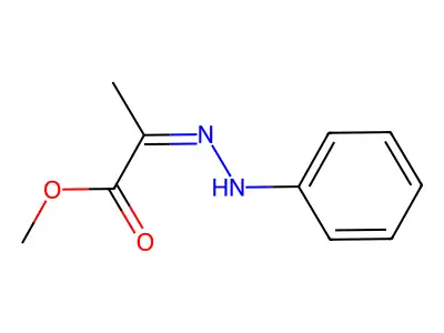 Propanoic acid, 2-(phenylhydrazono)-, methyl ester structure
