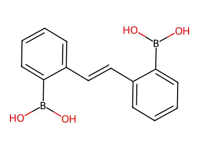 [2-[2-(2-Boronophenyl)ethenyl]phenyl]boronic acid structure