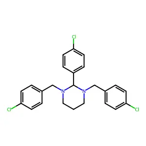 2-(4-Chlorophenyl)-1,3-bis[(4-chlorophenyl)methyl]-1,3-diazinane structure