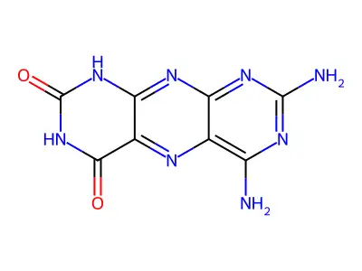 6,8-diamino-1H-pyrimido[5,4-g]pteridine-2,4-dione structure