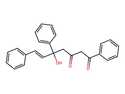 5-Hydroxy-1,5,7-triphenylhept-6-ene-1,3-dione structure