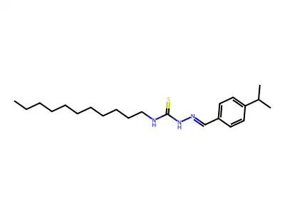 1-[(4-propan-2-ylphenyl)methylideneamino]-3-undecylthiourea structure